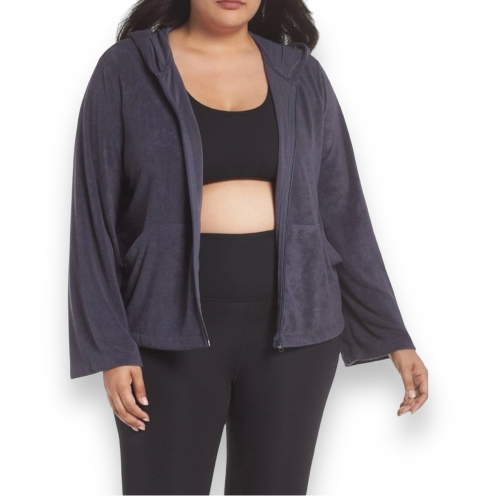 NWT Zella soft terry zip up hoodie - Picture 2 of 9